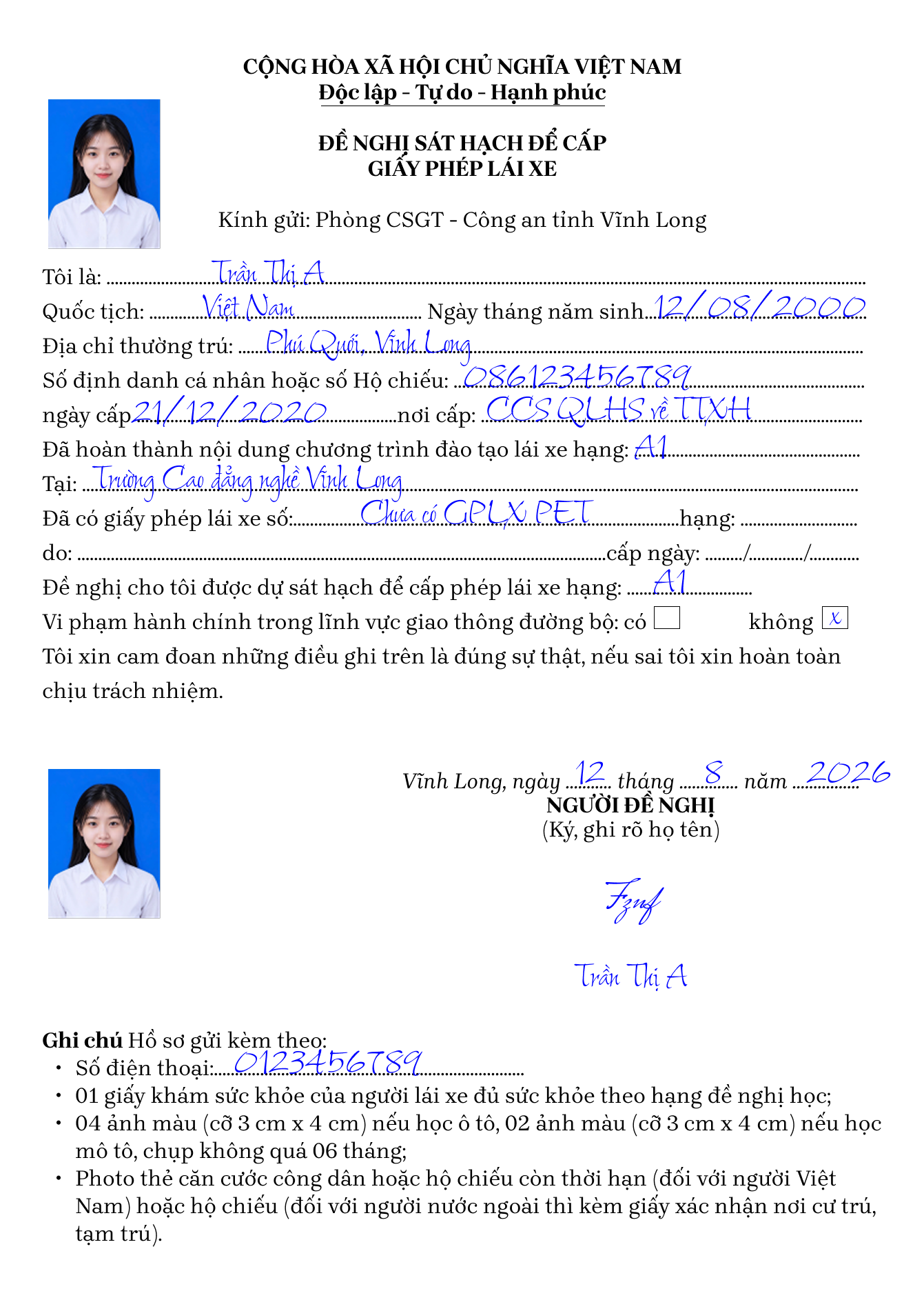 Đơn đăng ký